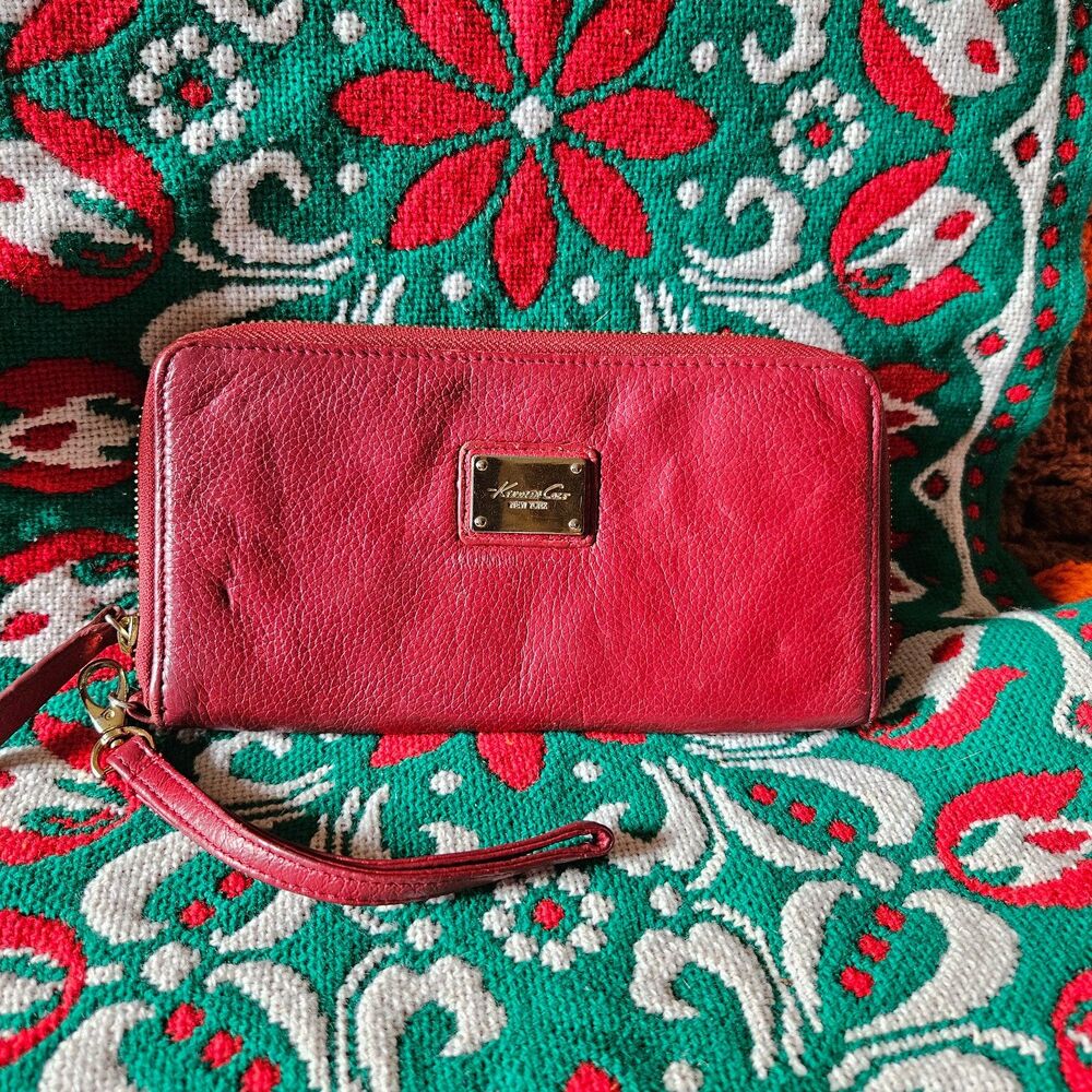 Leather Burgundy Wristlet Large Wallet  | CorpCore